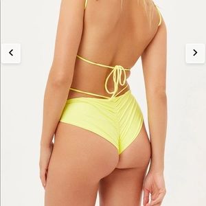 BNWT Frankie’s Bikinis foxy cheeky ruched bottom